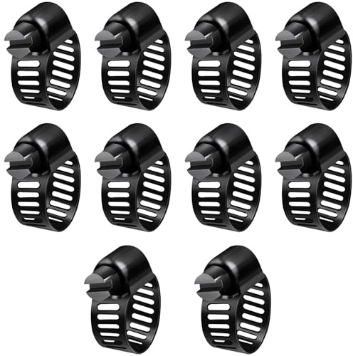 Jeboler Schlauchschellen 6‑12 mm Außendurchmesser für Rohre 10 Stk Schwarz | Mini Edelstahl Sschlauchschellen Schlauchklemme Rohrschelle Sortiment Schlauchbinder für Zuhause, Garten und kleine Geräte