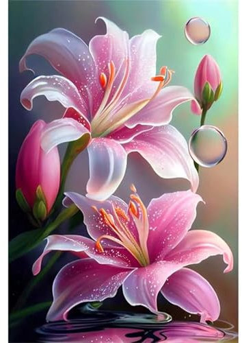 Puzzles 1200 Teile, Rosa Lilien Puzzle für Erwachsene,75x50cm Puzzle Lernspiel Herausforderung Spielzeug 1200 Teile Puzzles für Erwachsene Kinder