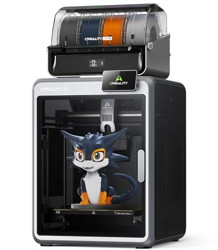 Creality K2 Combo 3D Printer, Multicolor Printing with CFS, High-Speed 600mm/s, Smart Auto Leveling, Quiet Printing, 300°C Nozzle, Dual AI Camera, Direct Drive Extruder, Build Volume 260x260x260mm