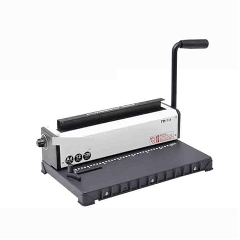 Machine à Relier, Perforatrice à anneaux en fer à double bobine TD-13, 34 trous, for calendrier de bureau, 4 x 4 mm