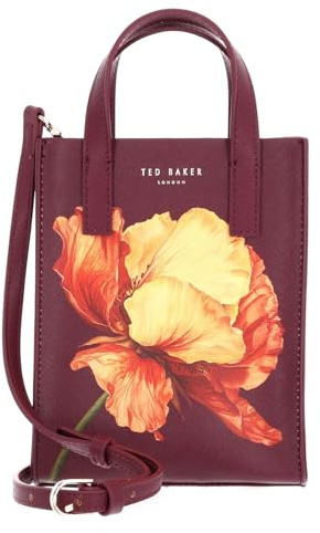 Ted Baker Women's S284078WINEO/S Printed Flower Mini Icon Bag, Wine