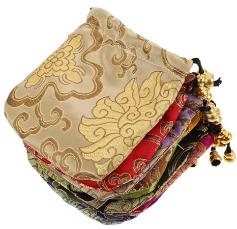 POPETPOP 30 Piezas Bolsa de Cordón para Joyas Bordada Seda Estilo Chino Tradicional Protectora y Portátil para Monedas Dulces y Organización Bodas y Viajes