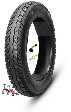 Verbesserter Reifen 2,50–10 Dirtbike-Reifen, kompatibel mit 14 x 2,50 | 33J 4 P.R. Maximale Traglast 115 kg, 2,50–10 Scooter-Reifen, schlauchlos (C rutschfest und verschleißfest)