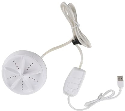 Akozon Mini Lavatrice Compatta a Ultrasuoni – Lavatrice Portatile Alimentata Tramite USB per Biancheria Intima, Calzini e Uso in Viaggio – Soluzione a Bassa rumorosità, Spegnimento Automatico,