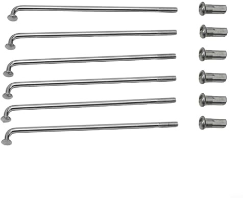 36 radios de acero de 12 G 12 K, 2 radios de 5 mm de diámetro, 80305 mm para reemplazo y reparación de neumáticos de rueda de bicicleta eléctrica (110 mm)