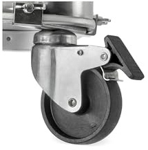 STIER Rollen Set für Aluboxen, 4 Rollen, davon 2 Rollen mit Feststeller, ideal für STIER Transportboxen und Alukisten, erleichtert den Transport, stabil und langlebig