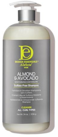 Design Essentials Natural Almond & Avocado Sulfate-Free Shampoo, 32 fl oz.
