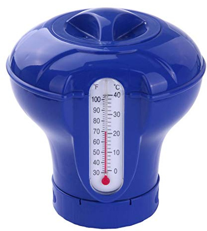 Blueborn CP-7T - Dosatore Galleggiante XL con termometro, per 4 compresse di Cloro da 200 g