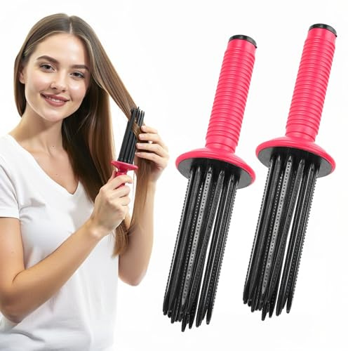 Hair Fluffy Curling Roll Comb Anti-Rutsch-Curling-Stab, Hair Curler Curling Make-up-Pinsel-Rollwerkzeug, Styling Curler Curls Comb (Upgrade 2020)