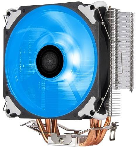 SilverStone SST-AR12-RGB – Argon CPU-kylare med 4 värmeröron, direktkontakt värmepipe-teknik och 120 mm PWM RGB-fläkt