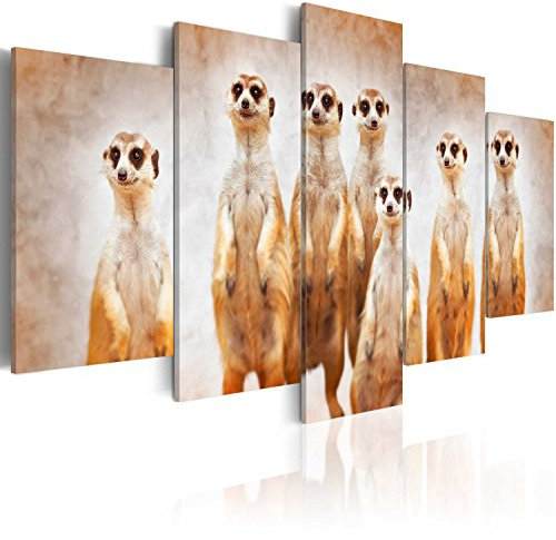 B&D XXL - Akustikbild Tiere Afrika 5 tlg - Bilder Akustikschaum Schallschutz Wand Deko Kunst Akustikpaneele Wandpaneele Schalldämmung Wandbild Schallabsorber Akustikplatten g-A-0087-b-p