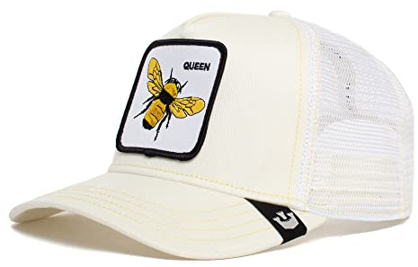 Goorin Bros. The Farm Original Truckerkappe mit verstellbarem Snapback-Verschluss, Weiß (Queen Bee), Einheitsgröße, Einheitsgröße
