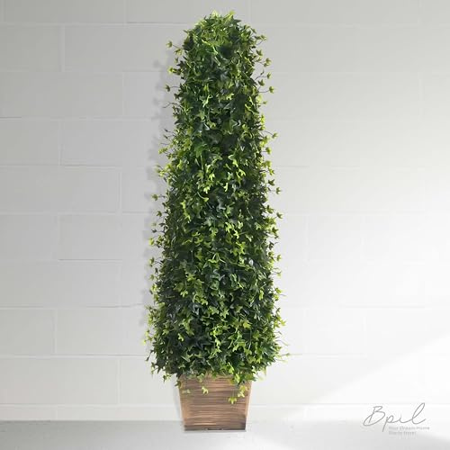 Artificial Sweet Potato Topiary Pyramid Cone Tree Boxwood Plant High for Home, Office and Garden Indoors Outdoor (120cm) (1)