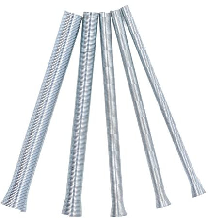 DEWIN Ensemble Cintreuses Tubes à Ressort, Tube à Ressort en Acier élastique pour Tubes en Acier à Paroi Mince en Aluminium et Cuivre 5/8 Pouces 1/2 Pouces 3/8 Pouces 5/16 Pouces 1/4 Pouces