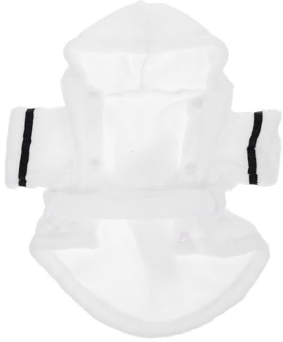 POPETPOP Dog Robes for After Bath, Quick Drying and Super Absorbent Pet Bathrobe, Soft Comfortable Pet Nightwear for Puppy Small Dogs Cats (White, M)