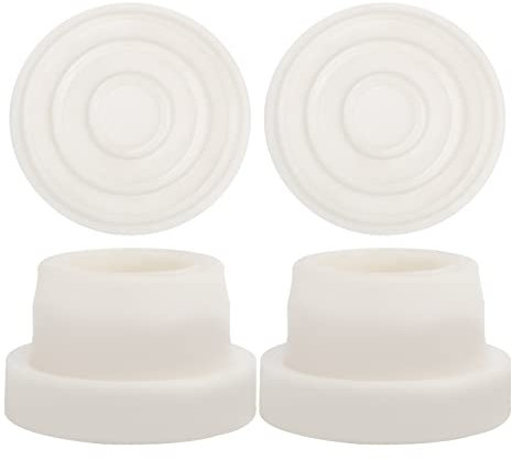 SAVITA 4pcs Pool Ladder Bumpers, Rubber Pool Ladder Caps Pool Ladder Bumpers for Inground Pool Fit 1.9 Inch Standard Swimming Pool Ladder Tubing (White)