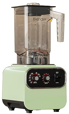 Blender professionnel - Blender de comptoir 2L 1600 Watts - Blender professionnel haute performance et robot culinaire for smoothies (Color : Green, Size : 220V)