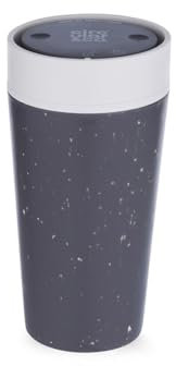 Circular & Co Insulated Reusable Coffee Cup - 12oz/340ml - Medium Travel Mug - 100% Leakproof & Lockable - Push Top, One Hand Open, 360 Drinking Coffee Tumbler - Recyclable - BPA Free, Dishwasher Safe