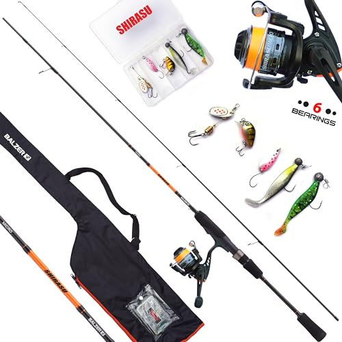 Balzer Angelset Forelle komplett Micro Jig Combo Profi Forellenset, IM8 Kohlefaser 1,85m