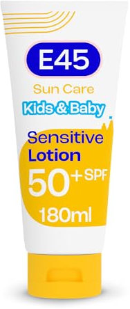 E45 LSF 50 Sun Care Kids & Baby Sensitive Lotion, 180 ml