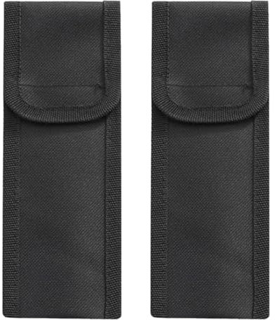 WKRTDY Custodia Cintura Borsa Coltelli Pieghevoli in Tessuto Oxford, Porta Coltelli Tascabili da Caccia, 2pcs per Outdoor, per il campeggio e l'escursionismo, Design elegante in nero per la tasca