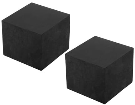 PATIKIL Rubber Anti-Vibration Pads, 2 Pcs Square Vibration Isolation Mats 4 x 4 x 3.1 for HVAC Air Conditioner Air Compressor Washer Dryer, Black
