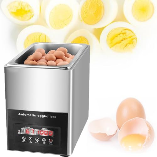 Máquina para hacer huevos cocidos de 800 vatios, capacidad de 9 litros/cocedor de huevos comercial para 50 aguas termales, hervidor de huevos eléctrico, rango de control de temperatura 30 ~ 90 ° C
