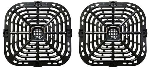 Clyictz 2X Air Fryer Grill Plate for Instants Vortex Plus 6QT Air Fryers, Upgraded Square Grill Pan Tray Replacement Parts