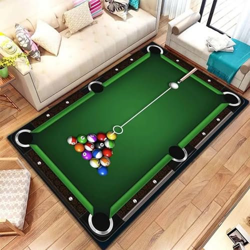 Snooker, Billard, Unterhaltungssport Startseite Dekorativer Teppich 3D-Gedruckter Teppich Kinder Krabbelkissen Schönes Geschenk 140 X 200 Cm / 55.11 X 78.74 - Fleckenabweisend, Fusselfrei – U -3Y6Z8