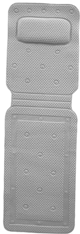 perfk Antirutschmatte Badewanne Rutschfestes Badewannenkissen für Kinder und Erwachsener tolle SPA-Geschenke, Bequem,Aentibakteriell für Home Spa Badegeschenke, Grau,100 x 210 cm