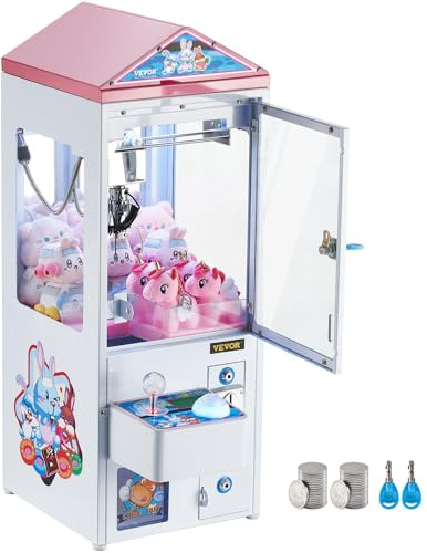 VEVOR Machine Attrape poupées à Griffes, Levage des Griffes 0-130 mm, Jeu d'arcade Commercial pour Attraper Bonbons, avec lumière et Son, Distributeur de Jouets à Pince pour Enfants, garçons, Filles
