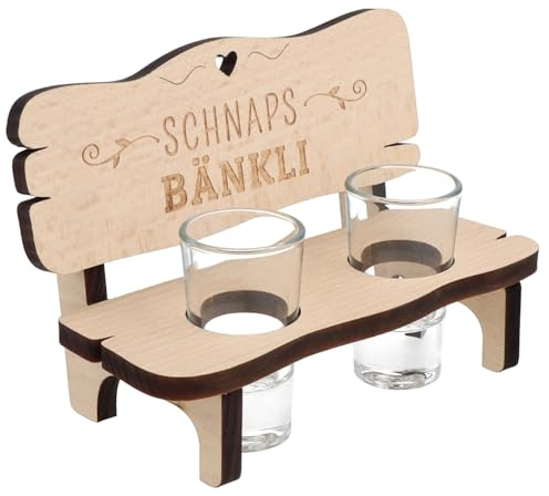 Spruchreif | Schnapsbank mit 2 Gläsern | Geschenk zum Geburtstag| Lustige Geschenkidee