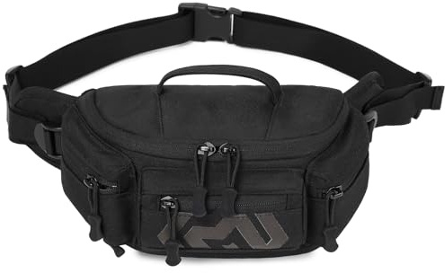 Explokit Taktische Hüfttasche Kleiner Militär-Rucksack MOLLE Bauchtasche Hüftgürteltaschen zum Gassi Gehen Laufen Wandern Camping Klettern Trekking Schwarz