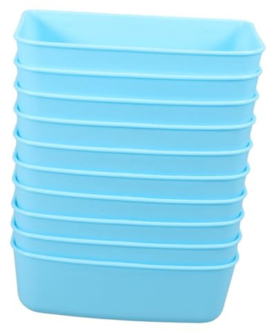 BUGUUYO 10St Pet Hundeschüssel Futter- und Wasserschüssel hundebedarf Hundetrinkschale Haustierfutterbehälter praktischer Welpennapf Tragbarer Katzennapf Hundenapf pp Sky-Blue