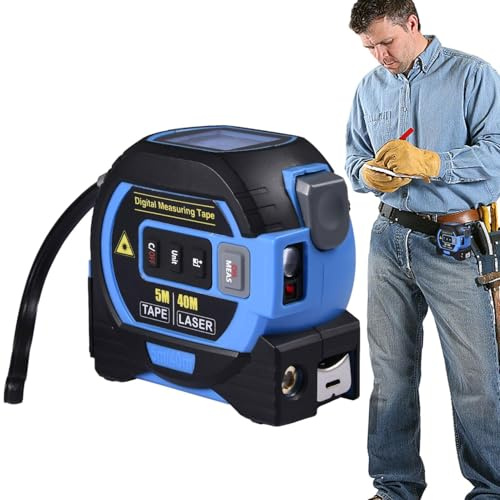 Mètre de ruban autobloquant, mètre de ruban portable, Mètre de ruban électronique numérique infrarouge, Instrument de mesure autobloquant de conception portable pour volume de zone de pythagore