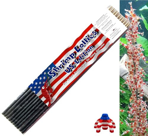 Shrimp Lollies US-Edition + Halter/Futter Garnelen Lollies Lutscher Sticks Stangen