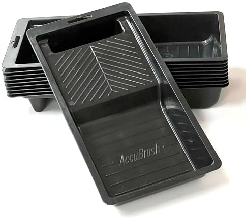 Paint Roller Tray, 6 x 12 inches, Compatible with 4-inch Rollers, Black