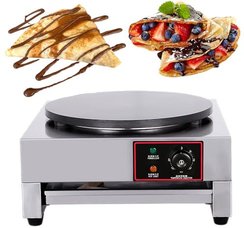 QUSYZD Crêpière antiadhésive, crêpière 40 cm, poêle à crêpes antiadhésive, Plaque de Cuisson à crêpes de Bureau Commerciale, Machine à crêpes électrique,Electric