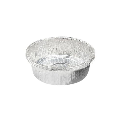 XIUsheUA Vassoio in Alluminio 50 Pezzi di Scatola di Latta di Alluminio for friggitrice ad Aria, cestello for Cottura a Vapore, utensile da Cucina, Vassoio raccogli Gocce for Barbecue(6Inch)