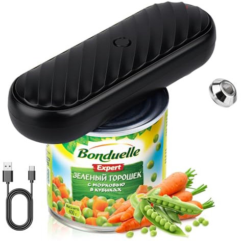 2025 Neu Dosenöffner Elektrisch, Elektrischer Dosenöffner für Senioren Ohne scharfe Kanten - für Alle Dosengrößen mit Automatikstopp - Büchsenöffner für Kinder, Köche, Tierhalter