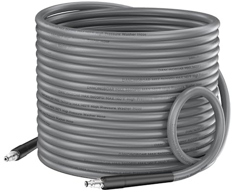 DANCINGBOAR 6M Pressure Washer Hose for Bosch AQT Series, Super Flexible Replacement Extension Water Clean Pipe 3600PSI, Pressure Washer Accessories for Bosch Click Type Plug Quick Connector