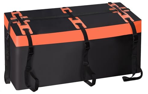 Plutohiker Dachbox Auto,Heckbox für Anhängerkupplung 566 Liter Pro 600D PVC Car Cargo Rooftop Box Wasserdicht Reißfest Faltbare Gepäckbox