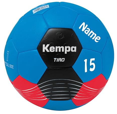 Kempa Sportartikelland Angebot Handball Tiro extra leicht blau/rot Größe 1 + Aufdruck Name