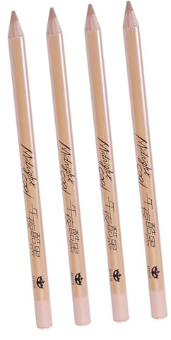 NIYANGLE Stylo Correcteur Cosmétique Portable en Bois 4pcs pour Couvrir et Taches, Maquillage Discret pour Voyages D'affaires