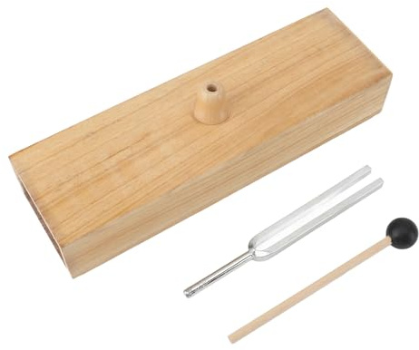 Marhynchus 256-Hz-Stimmgabel-Set, Heilende Stimmgabel mit Resonanzkasten aus Holz, Gummihammer für Klangmeditation, Yoga-Entspannung