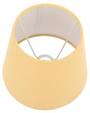 Gadpiparty Kleiner Lampenschirm E14 Stoff Vintage für Tischlampe Schreibtischlampe Nachttischlampe 18 X 18 X 15cm Leuchtend Gelb Geeignet für Schlafzimmer und Hotels