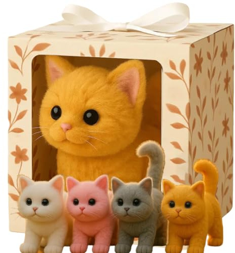 My Realistic Cat, Ai Robot Kitten, Meows & Tail Wagging, That Acts Like a Real, Toy Cats That Walks, Bring Endless Joy and Warmth yellow