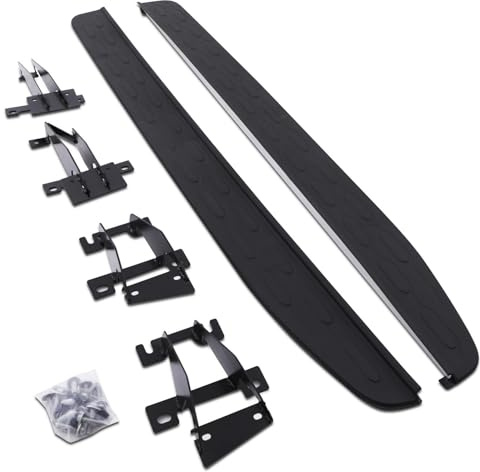 Predator4x4 Black Edition Aluminium ABS Heavy Duty Side Steps Running Boards Bolt On Sidesteps Foot Rail Sills Compatible With Land Rover Discovery 5 L462 2017+