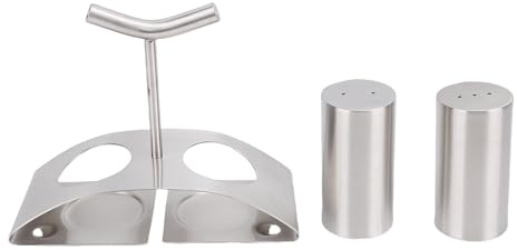 2 tarros de condimentos de cocina, botes de condimentos para mostrador, botella de condimentos de acero inoxidable 304 con estante para sal de azúcar