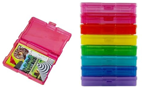 8 st färgglada fotofodral 10 x 15 cm förvaringslådor for foton - fotoorganiseringsfodral Photo Keeper bildförvaringsbehållare låda